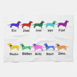 Counting German Dachshunds Kitchen Towel at Zazzle