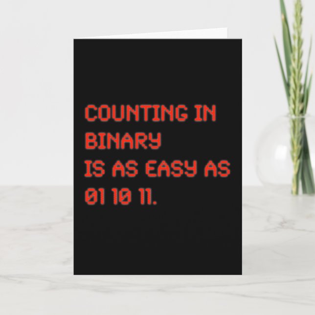 Counting in Binary Card (Front)