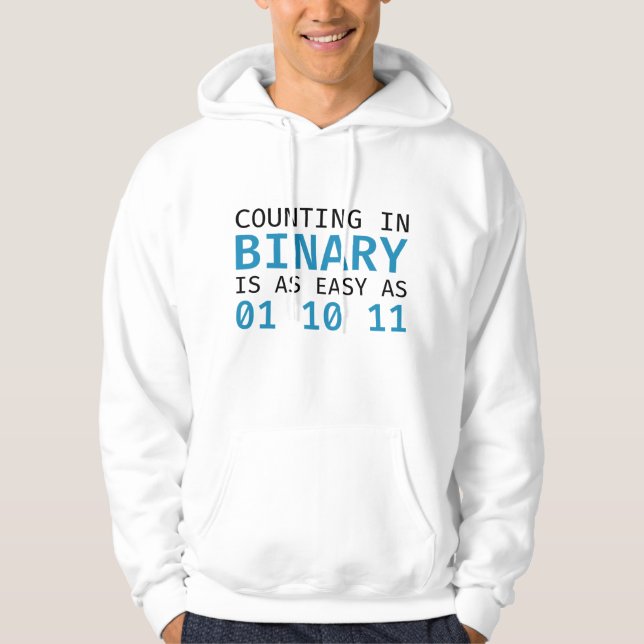 Counting In Binary Hoodie (Front)