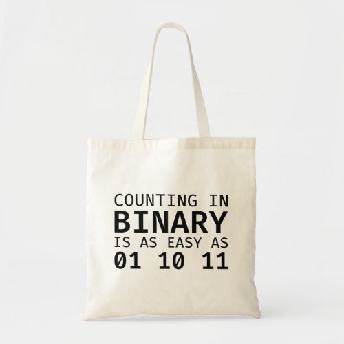 Counting In Binary Tote Bag