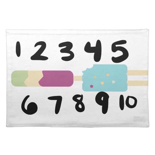 Counting Mat Learning Ice Cream  Numbers  (Front)