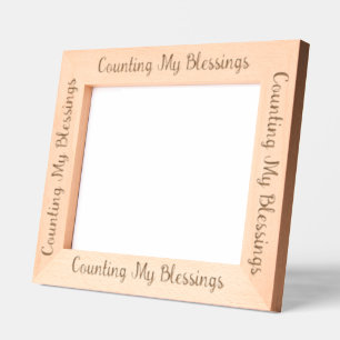 "COUNTING MY BLESSINGS"  ENGRAVED FRAMES