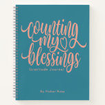 Counting My Blessings Personalized Gratitude Notebook at Zazzle