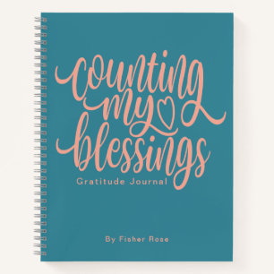 Counting My Blessings Personalized Gratitude Notebook