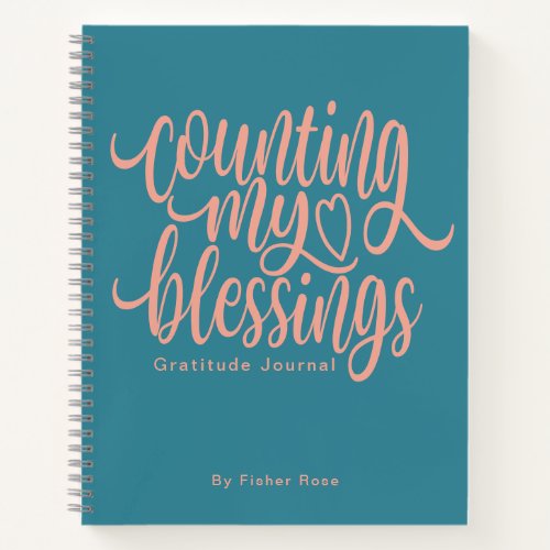 Counting My Blessings Personalized Gratitude Notebook