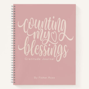 Counting My Blessings Personalized Gratitude Notebook