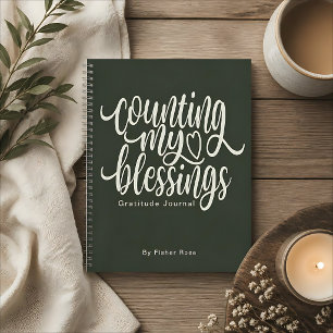 Counting My Blessings Personalized Gratitude Notebook