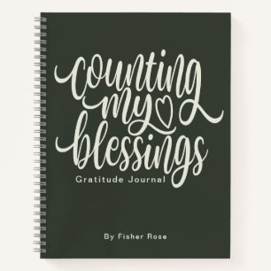 Counting My Blessings Personalized Gratitude Notebook