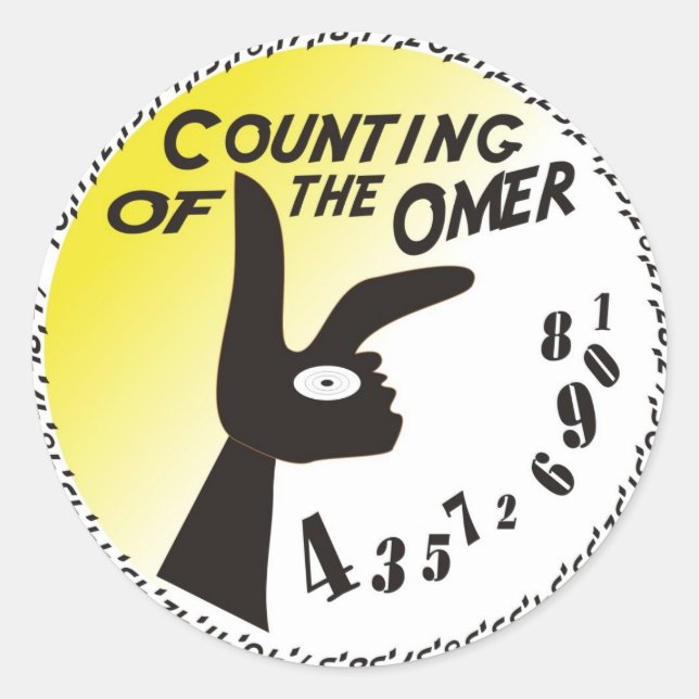 Counting of the Omer Classic Round Sticker (Front)