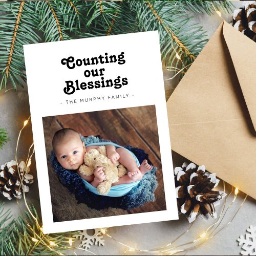 Counting our Blessings Christmas Holiday Card