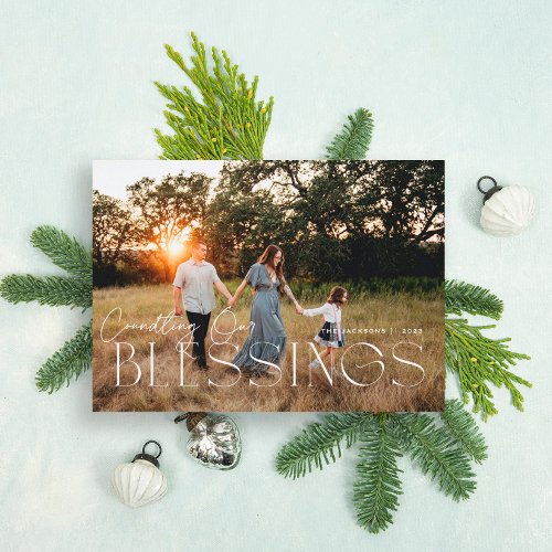 Counting our blessings holiday card