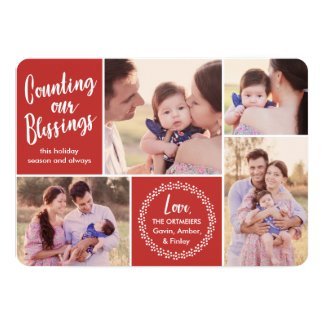Counting our Blessings Holiday Photo Card