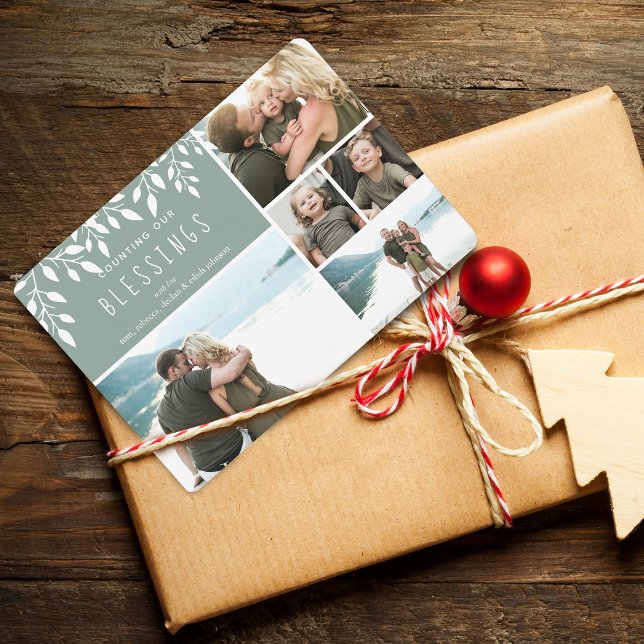 Counting Our Blessings Holiday Photo Collage Card (Counting Our Blessings Holiday Photo Collage Card)