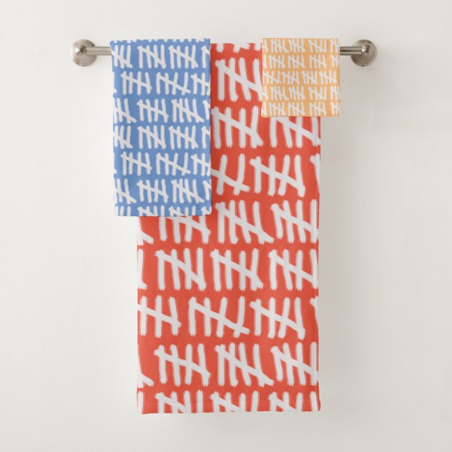Counting Prison Days on Any Color Bath Towel Set (Insitu)