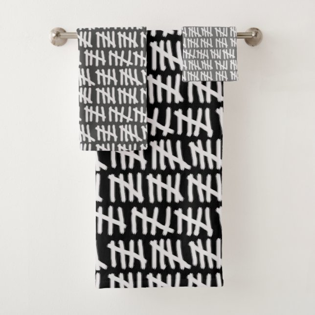 Counting Prison Days on Any Color Bath Towel Set (Insitu)