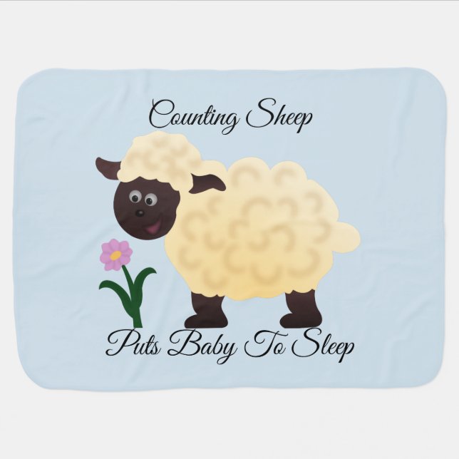 Counting Sheep Baby Blanket (Horizontal)
