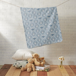 Counting sheep - blue baby blanket