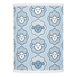 Counting sheep - blue lamp shade