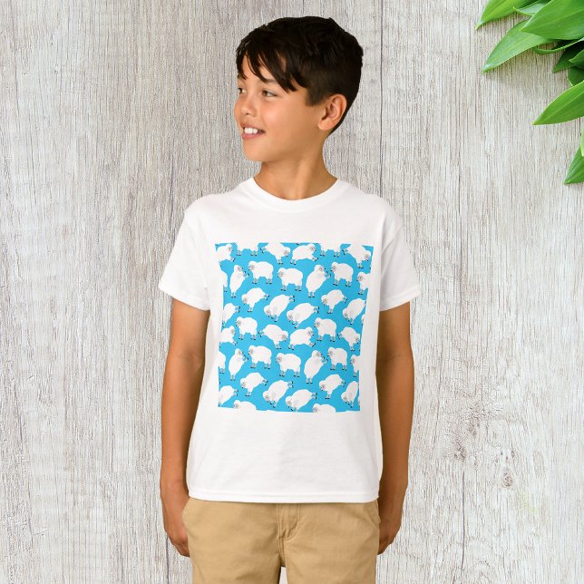 Counting Sheep Blue Nursery Pattern T-Shirt (Creator Uploaded)