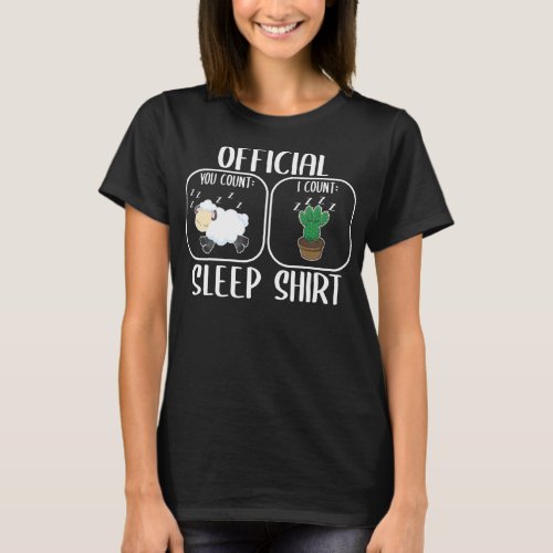 Counting Sheep Cactus Sleepshirt T_Shirt