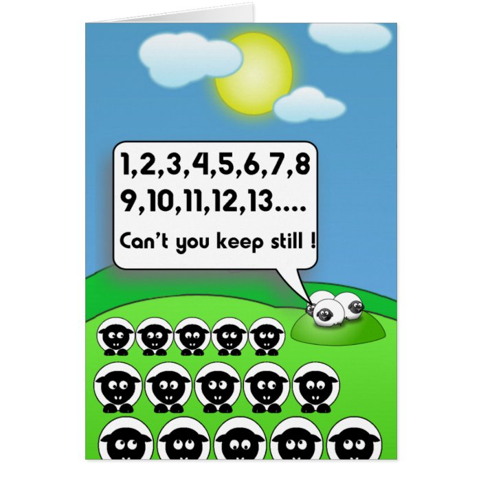 Counting Sheep Greeting Card