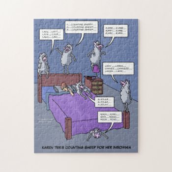 Counting Sheep Jigsaw Puzzle by Thingsesque at Zazzle