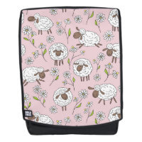 Counting sheep on cotton candy pink