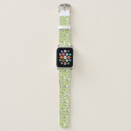Counting sheep on honney dew green apple watch band