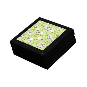 Counting sheep on honney dew green gift box