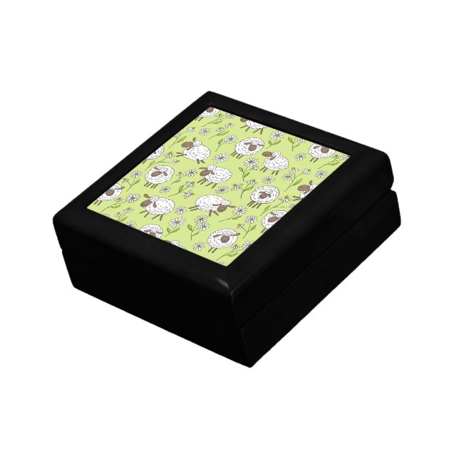 Counting sheep on honney dew green gift box (Side)