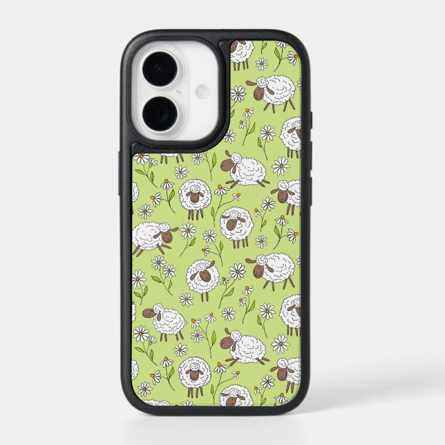 Counting sheep on honney dew green otterbox iPhone case (Back)