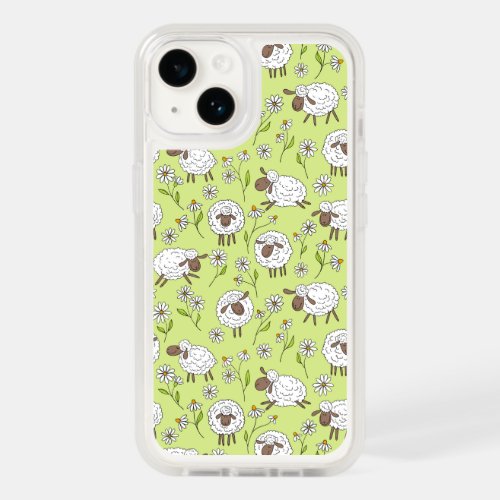 Counting sheep on honney dew green OtterBox iPhone 14 case