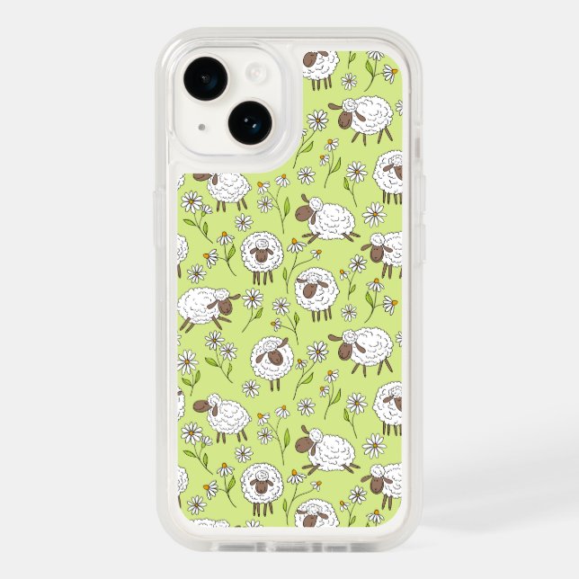 Counting sheep on honney dew green otterbox iPhone case (Back)