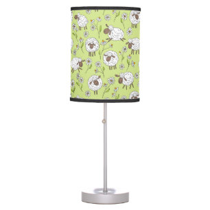 Counting sheep on honney dew green table lamp