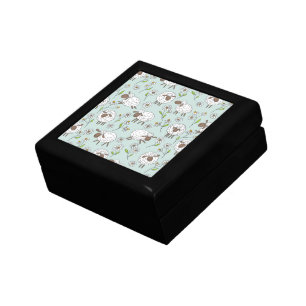 Counting sheep on sea glass blue gift box