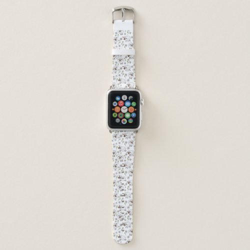 Counting sheep on white apple watch band
