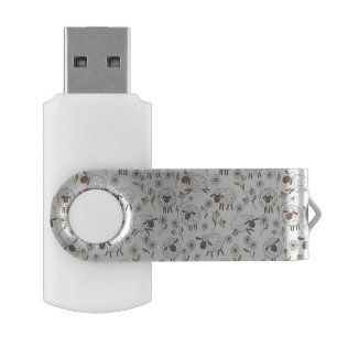 Counting sheep on white flash drive