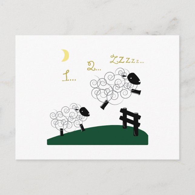 Counting Sheep Postcard (Front)