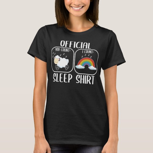 Counting Sheep Rainbow Sleepshirt T-Shirt (Front)