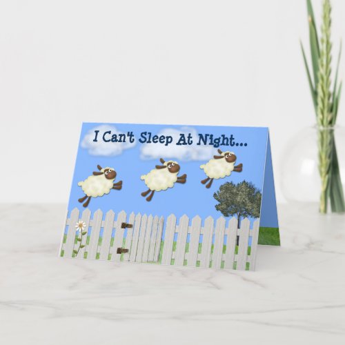 Counting Sheep Thinking of You Greeting Card