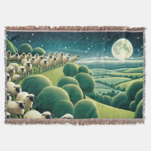 Counting Sheep Throw Blanket