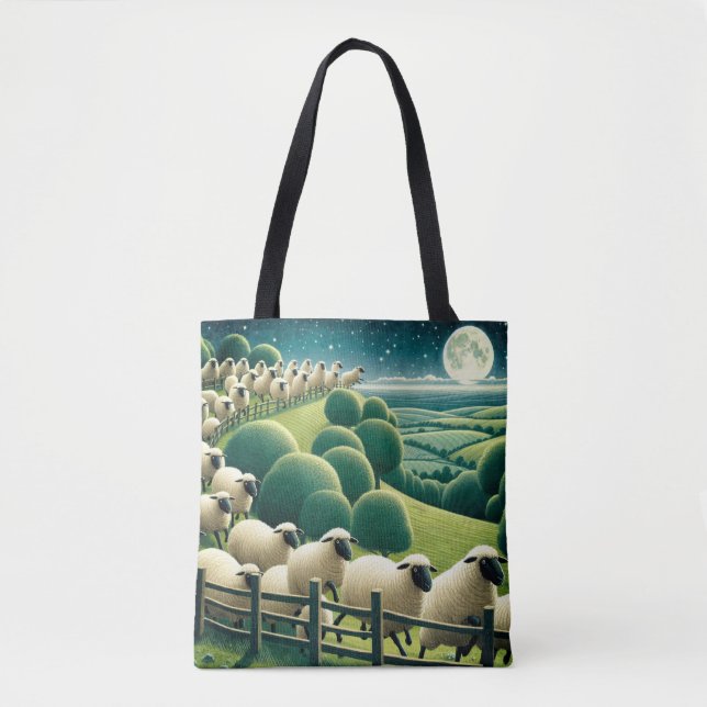 Counting Sheep Tote Bag (Front)