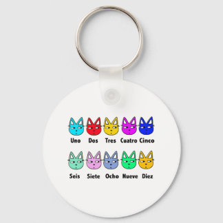 Counting Spanish Cats Keychain