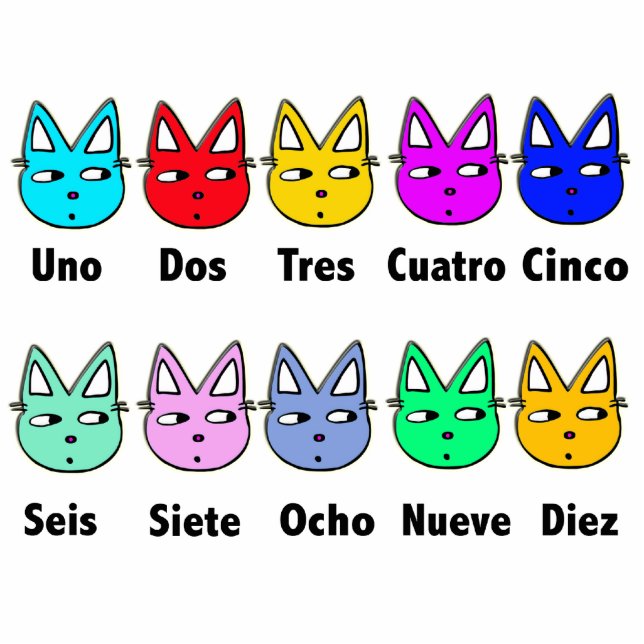 Counting Spanish Cats Statuette (Front)