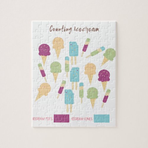 Counting with Ice Pops and Ice Cream Homeschooling Jigsaw Puzzle