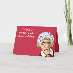Counting Wrinkles Birthday Card