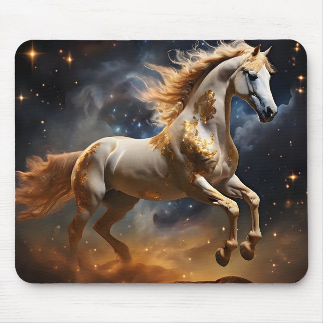 Countless stars, shining galaxy space planet stars mouse pad (Front)