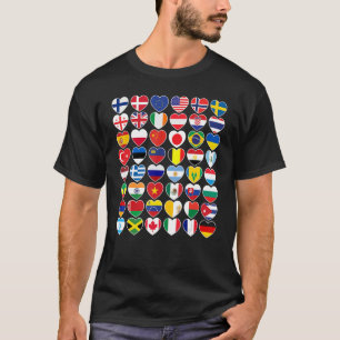 Countries Flags International Worldwide Geography  T-Shirt