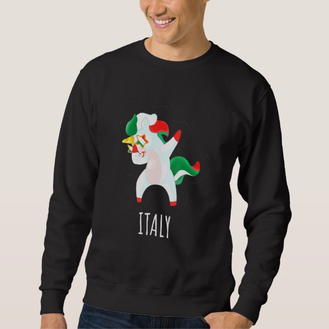 Countries Flags Unicorn Designs - Dabbing Unicorn  Sweatshirt (Front)