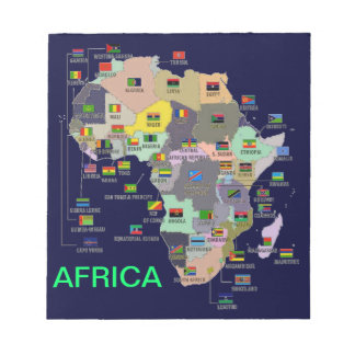 COUNTRIES OF AFRICA NOTEPAD
